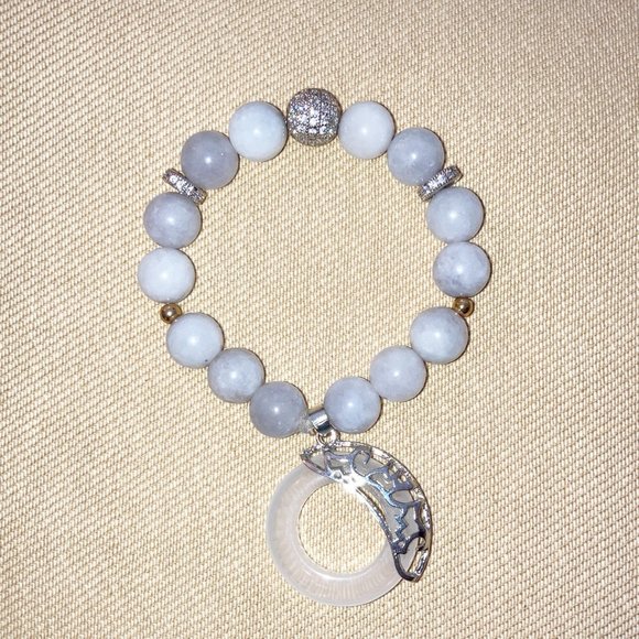Blue Angelite Healing Spirit Bracelet - Picture 1 of 2